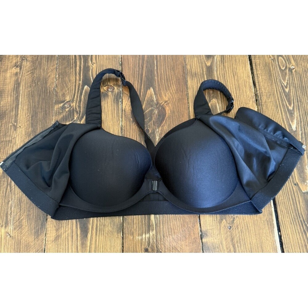 Victoria’s Secret Knockout Front Close Zip Sport Bra 36D Black - Picture 2 of 7